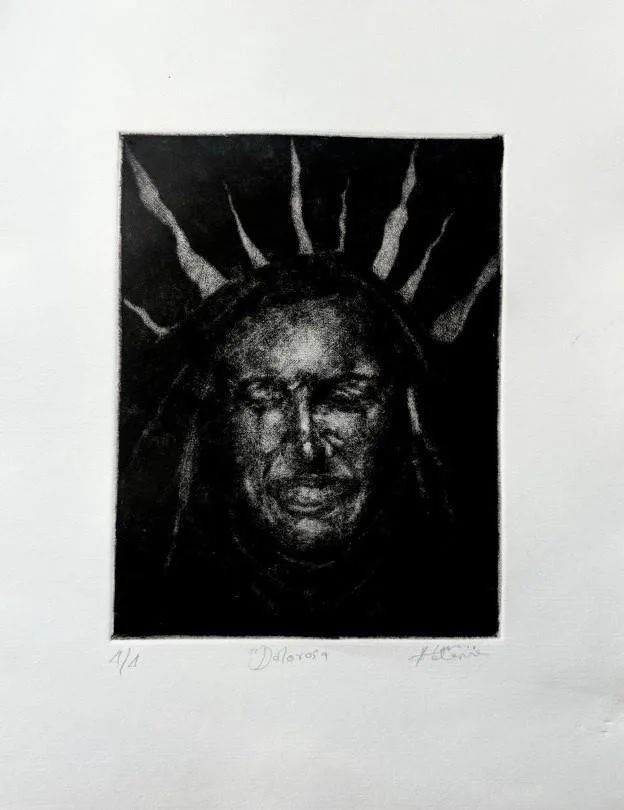 Dolorosa — mezzotinta
