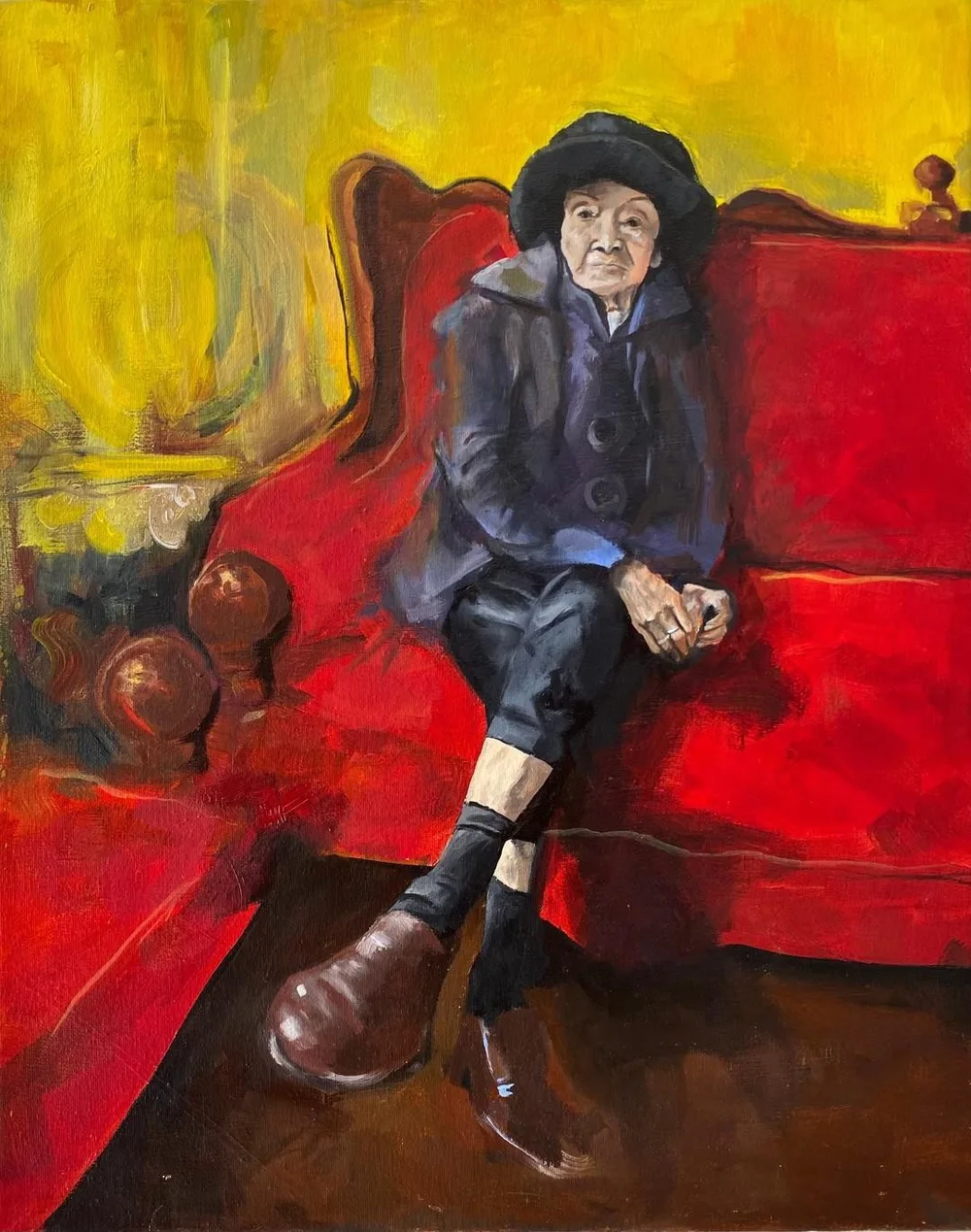 Juanita en la CDMX — óleo sobre tela